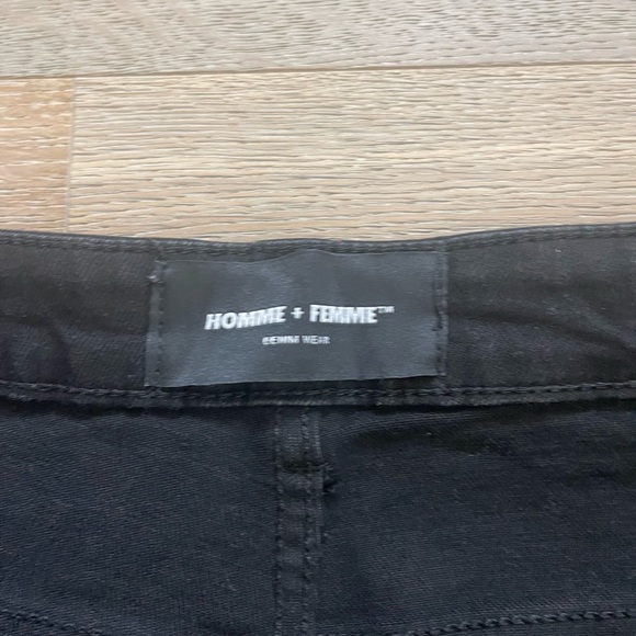 HOMME + FEMME BLACK DENIM WITH YELLOW LETTERS - Picture 4 of 8